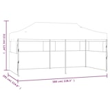thumbnail of vidaXL Partytent pop-up inklapbaar met zijwanden 3x6 m antraciet
