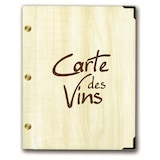 thumbnail of BEQUET Carte vins/menus 'AUTHENTIC' bois clair Beige 18,5x23,5cm 3 pagesx1