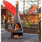 thumbnail of Braciere RedFire Kingston Extra Large – acciaio – altezza 160 cm – nero – con vano porta legna