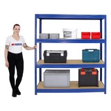 thumbnail of PROREGAL Mega Deal 3x Étagère charge lourde DINO | HxLxP 180x160x60cm | 600kg par niveau | Bleu | Lot d'étagères robustes de Garage, Atelier