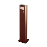 thumbnail of Stil Casa Aschenbecher Säule, lackierter Stahl, 17,5x10,5xh. 106 cm, internes Behältnis, Bodenbefestigung, Schlossverschluss, Corten.