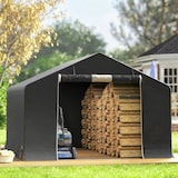 thumbnail of Outsunny-Garagenzelt-300L x 300B x 210H cm-Dunkelgrau