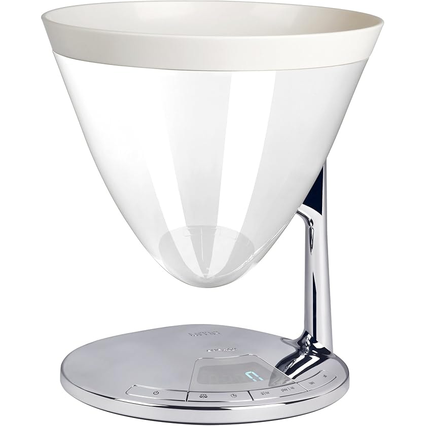 BUGATTI – Uma White Waage – einfarbige Oberfläche, maximale Kapazität 3 kg