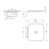 thumbnail of Sedile per doccia ribaltabile in abs