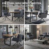 thumbnail of ML-Design – Esszimmerstühle drehbar 4er Set – Anthrazit | mit Armlehnen & Rückenlehne, Auto-Position, Polyesterbezug, Metallbeine