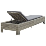 thumbnail of vidaXL Sonnenliege mit Auflage Grau Poly Rattan