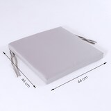 thumbnail of Pacote 2 unidades - Almofada para cadeiras de exterior. Cor pedra, hidrorrepelente e removível. Tamanho: 44x44x5 cm