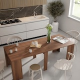 thumbnail of Cybert tavolo consolle allungabile legno 50-300x78 cm 12 posti - noce
