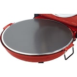 thumbnail of Horno para pizza Sirge 1200W, 400°C, 30cm, piedra refractaria esmaltada resistente a los arañazos, accesorios, temporizador de 15 min, color rojo