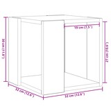 thumbnail of vidaXL Couchtisch Artisan Eiche Massivholz 32 x 32 x 30 cm Langlebig