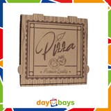 thumbnail of DayBays 400 Stk. Pizza-Karton 26x26x4 cm  Weiß Kraftpapier bedruckt mit Pizza-Motiv