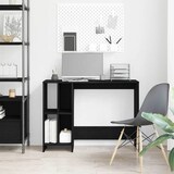 thumbnail of vidaXL Schreibtisch mit Regal Schwarz Eichen-Optik 102,5 x 35 x 75 cm
