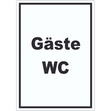 thumbnail of Gäste WC Aufkleber mit Text Toilette hochkant A5 (148x210mm)