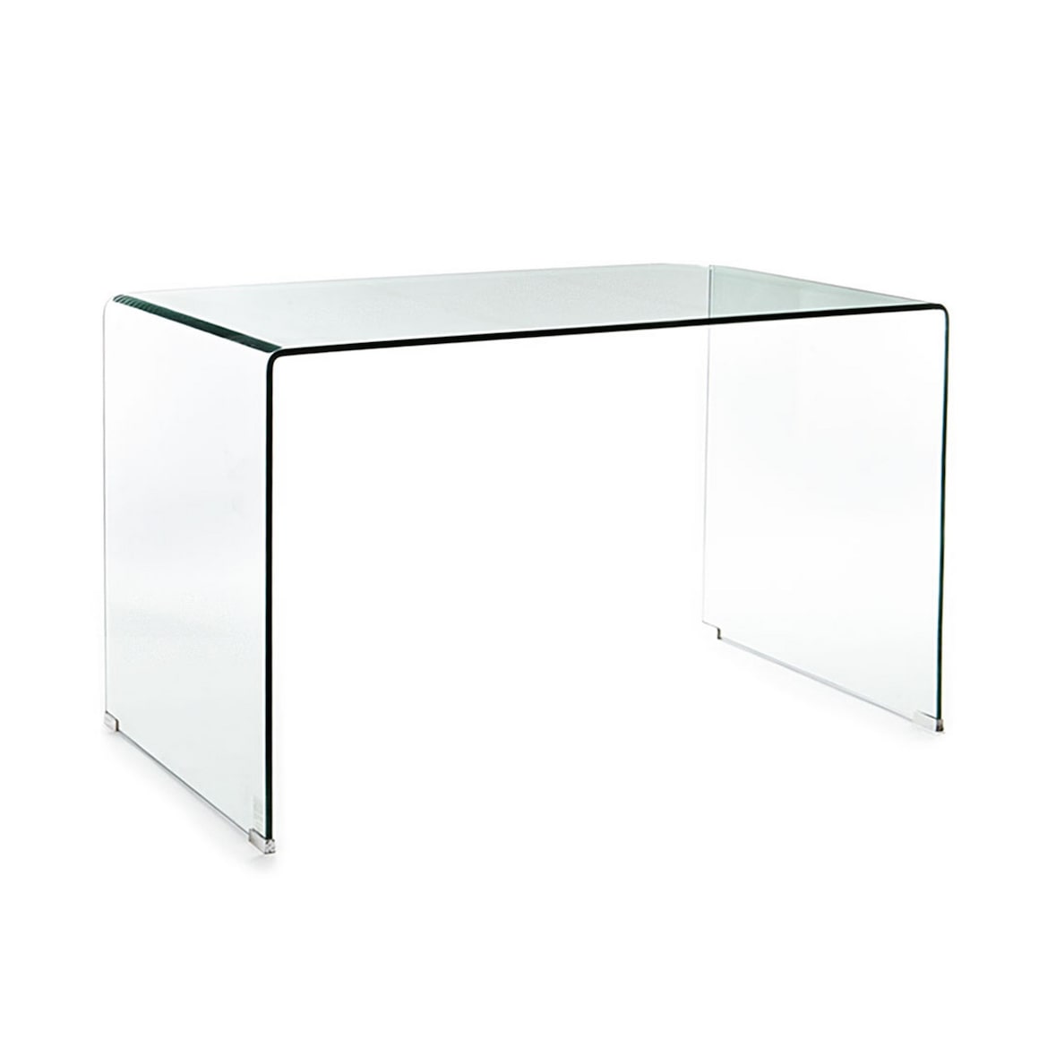 Oreste Luchetta scrivania FRANCISCO in vetro curvato H.74 x L.126 x P.70 cm Trasparente