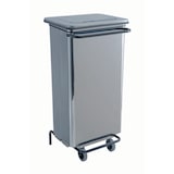 thumbnail of Contenitore mobile a pedale inox  110 lt