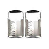 thumbnail of Ensemble de 2 Râpes à fromage inox 2 en 1 de 22 cm Fackelmann