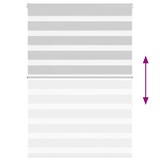 thumbnail of vidaXL Zebra rolgordijn 95x150 cm stofbreedte 90,9 cm lichtgrijs