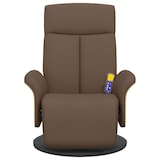 thumbnail of vidaXL Massagesessel mit Fußteil Braun Stoff