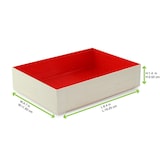 thumbnail of PACKNWOOD - 100uds - Caja de madera plegable SAMURAI 709ml Interior rojo brillante 165x120x36mm - 210SAMRED120