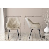 thumbnail of Stuhl Tanna Samt creme