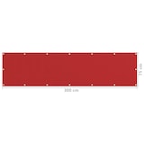 thumbnail of Helloshop26 - Balkon-Sichtschutz 75 x 300 cm rotes HDPE 02_0010352