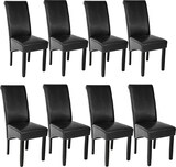 thumbnail of tectake 8 sillas de comedor ergonómicas  Negro