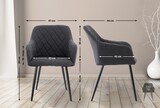 thumbnail of CHEFGASTRO Esszimmerstuhl SPRINGFIELD Stoff HxBxT 84x47x44cm Schwarz Küchenstuhl