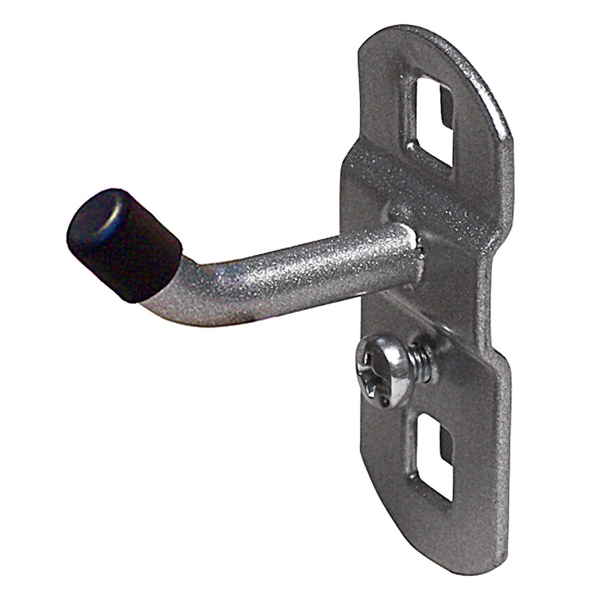 PROREGAL Werkzeughalter mit schrägem Hakenende für Lochplatte | 2,5cm | Weissaluminium