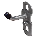 thumbnail of PROREGAL Werkzeughalter mit schrägem Hakenende für Lochplatte | 2,5cm | Weissaluminium