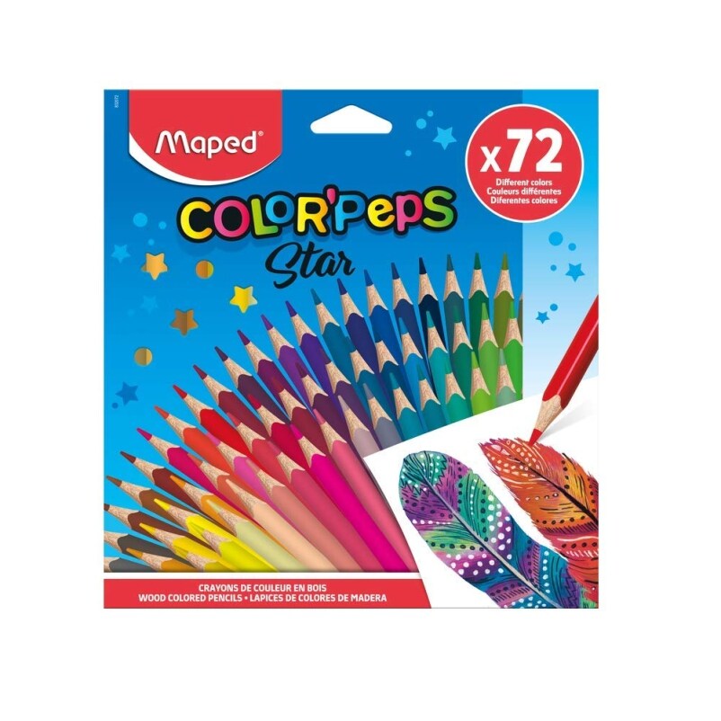 Etui de 72 crayons de couleur Color'Peps Star, couleurs assorties