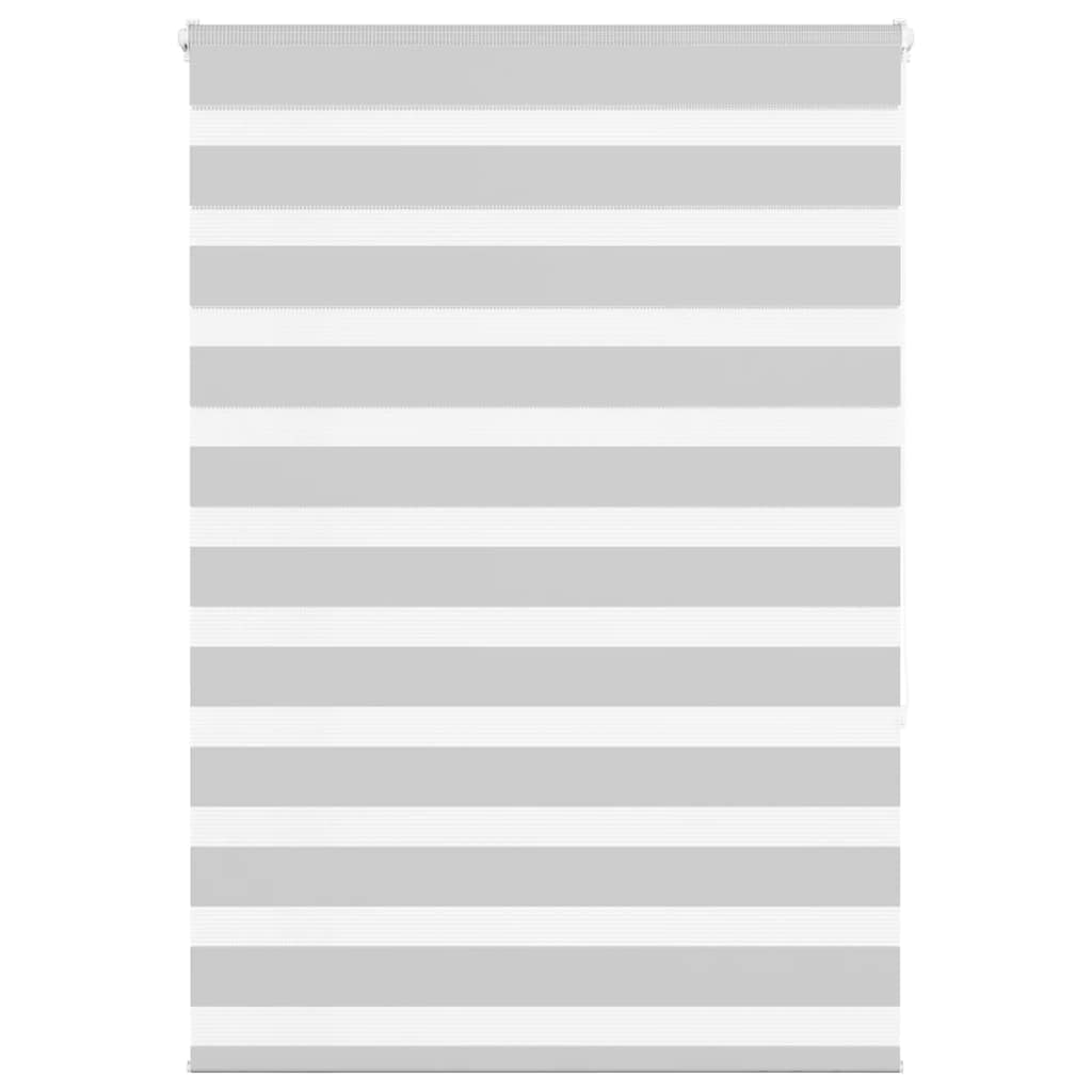 vidaXL Zebra rolgordijn 95x150 cm stofbreedte 90,9 cm lichtgrijs