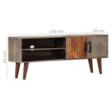 thumbnail of Helloshop26 - Meuble TV multimédia étagère télévision buffet téléviseur salle à manger salon chambre 130 x 30 x 46 cm bois massif de 02_0025891