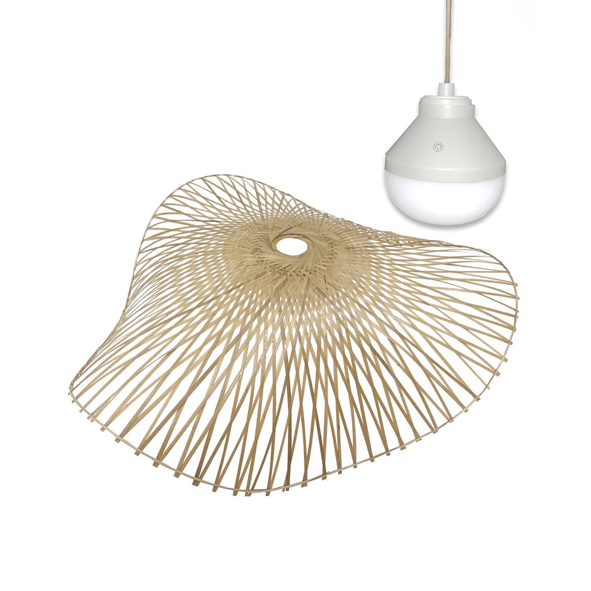 Lumisky Suspension nomade LAIA NOMAD D50cm Bambou Beige