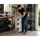 thumbnail of Escabeau Double 3 Marches Aluminium Pliable 65 cm – Marchepied Stable Antidérapant Charge 150 kg pour Bricolage et Travaux VITO