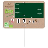 thumbnail of BEQUET Etiquette à roulette pique-inox avec roulettes 'SIMPLEMENT BIO' neutre vert 15x10cm x10