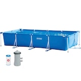 thumbnail of Piscina tubular rectangular con depuradora Metal Frame INTEX