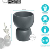thumbnail of WellHome - Blumentopf aus Rotationsgeformtes Polyethylen 17/12L Ø40x48cm in farbe Granit - Duala Round