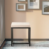 thumbnail of Sitzhocker Barci mit schwarzem Gestell creme/Stoff