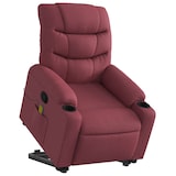 thumbnail of vidaXL Massagesessel mit Aufstehhilfe Weinrot Stoff