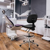 thumbnail of Sedia da lavoro / Sgabello da lavoro TOP WORK 24 I poliuretano rigido estremamente, cromato nero hjh OFFICE