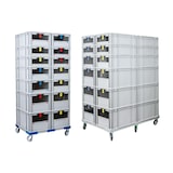 thumbnail of PROREGAL Eurobox NextGen Insight Cover | HxBxT 17x30x40 | 16 Liter | Niedrig/Rot | Eurobehälter, Transportbox, Transportbehälter, Stapelbehälter