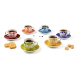 thumbnail of Excelsa set de 6 tazas de café 7 cl Dripping de porcelana multicolor