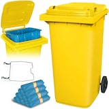 thumbnail of BRB 240 Liter Mülltonne gelb mit Halter für Müllsäcke, inkl. 100 Müllsäcke