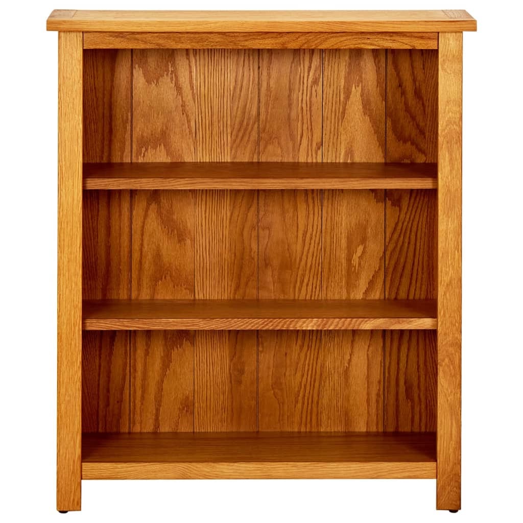 vidaXL Bücherregal 3 Fächer 70x22,5x82 cm Massivholz Eiche