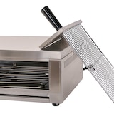 thumbnail of Romux® Forno de Pizza Eléctrico Compacto de 1 gaveta para 1 Pizza de 30 cm bancada em aço inox com Aquecimento Rápido | Temperatura 350°C - 1600 W