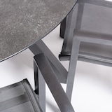 thumbnail of Conjunto de mesas e cadeiras de jardim, Redondo, Alumínio, Cor Antracite, Mesa: 135 cm de diâmetro Cadeiras: 56x66x90 cm de altura