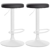 thumbnail of 2er Set Barhocker Ponte Kunstleder schwarz/Metall matt weiss