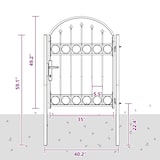 thumbnail of vidaXL Zauntor Grau 100 x 125 cm Pulverbeschichteter Stahl