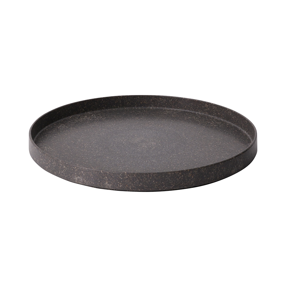 greenbox - Platos reutilizables "Häppy Plate" Ø 24 cm, redondos, pimienta/gris, 15 piezas.
