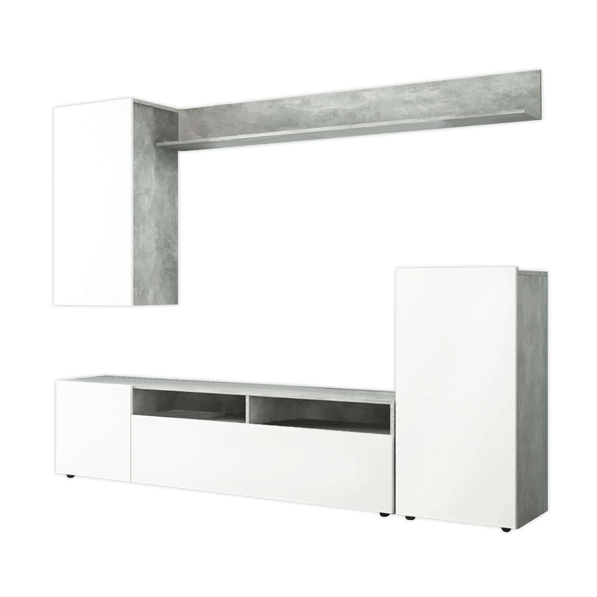 AURELIO parete attrezzata porta tv soggiorno 207x34x170 h colore Bianco